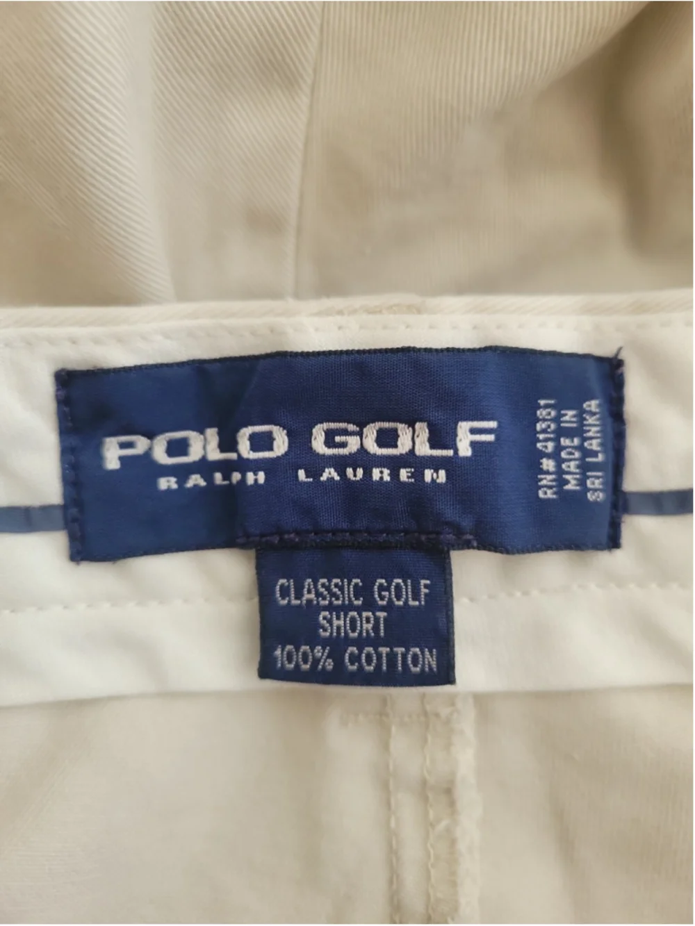 Ralph Lauren Polo Golf Men's Vintage Pleated Khaki Classic Cotton Shorts Size 36